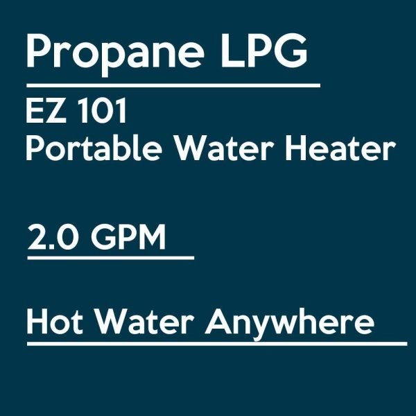 EZ Tankless EZ-101-LP 2.0 GPM 42500 BTU Outdoor Propane Gas Portable Tankless Water Heater New